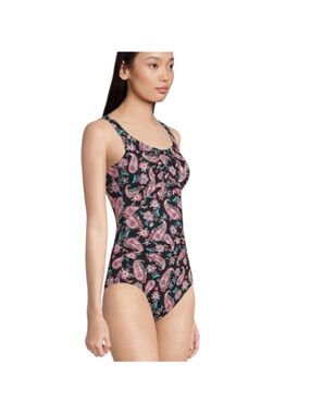 Lands' End SlenderSuit Carmela One Piece Swimsuit Women's Sz 18 NWT